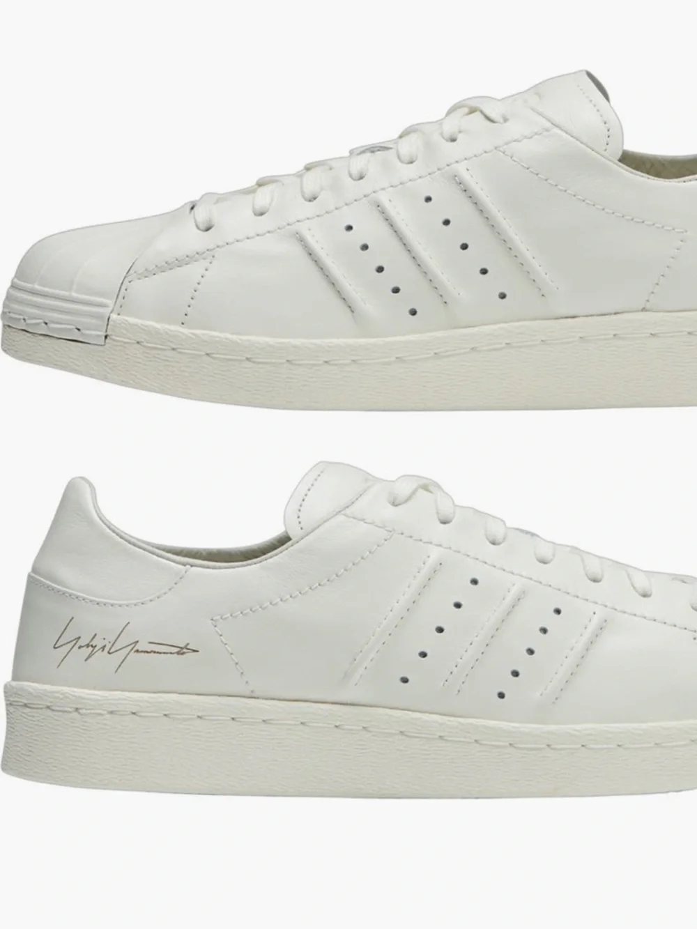 ADIDAS Y-3 SUPERSTAR YOHJI YAMAMOTO LEATHER SNEAKERS SIZE 8 - Picture 4 of 13